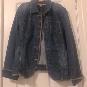 Denim jacket with tan linings